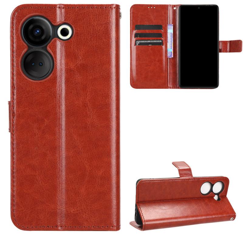 Flip Cover für Tecno Camon 20 4G/Camon 20 Pro 4G/Camon 20 Pro 5G PU-Leder Handyhülle Vollständiger Körperschutz Case