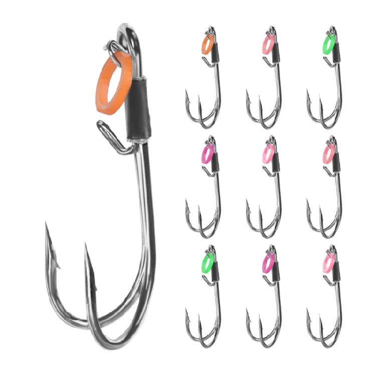 10lots Carps Fish Hook Coated High Carbon Steel Barbed Fish Hook for Live Shrimp And Basses S
