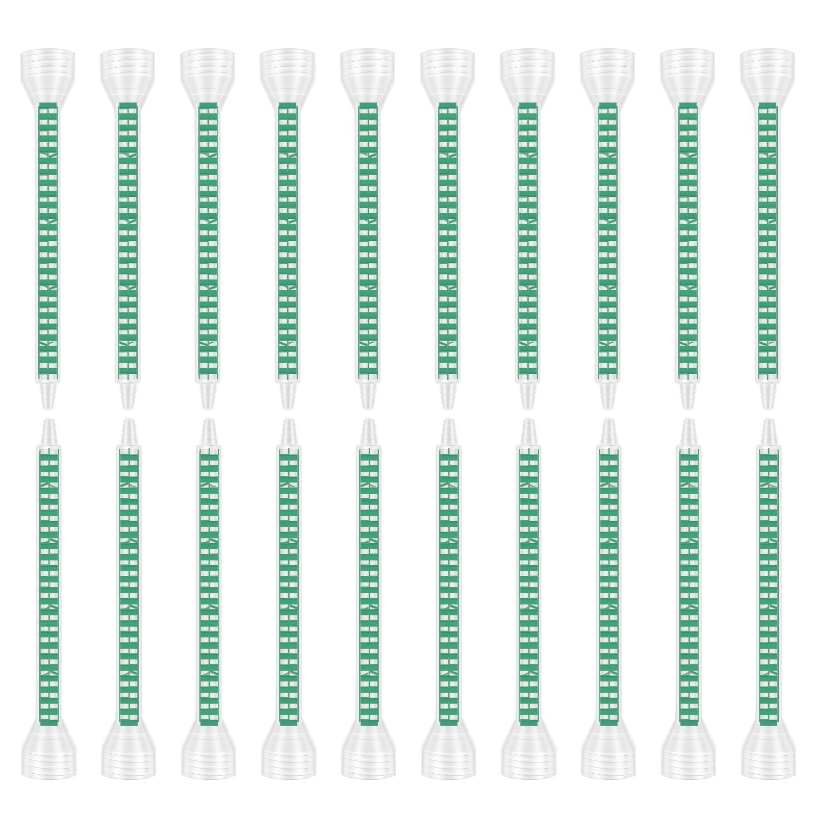 20PCS 40Pcs Epoxy Resin Mixing Nozzle Static Mixer Adhesive Mixing Tube Syringe for AB Glue Gun Two Component Liquid Mixer