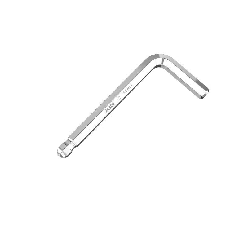 LAOA 5.0mm Mirror Finish Ball-Head Hex Key Set (5-Pack)