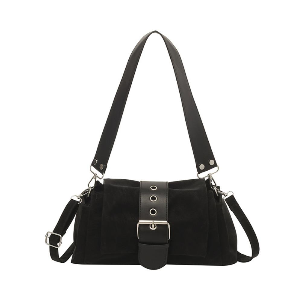 

Fashion Suede Shoulder Bag Large Capacity Ladies Crossbody Bag Casual Tote Bag Holiday чёрный