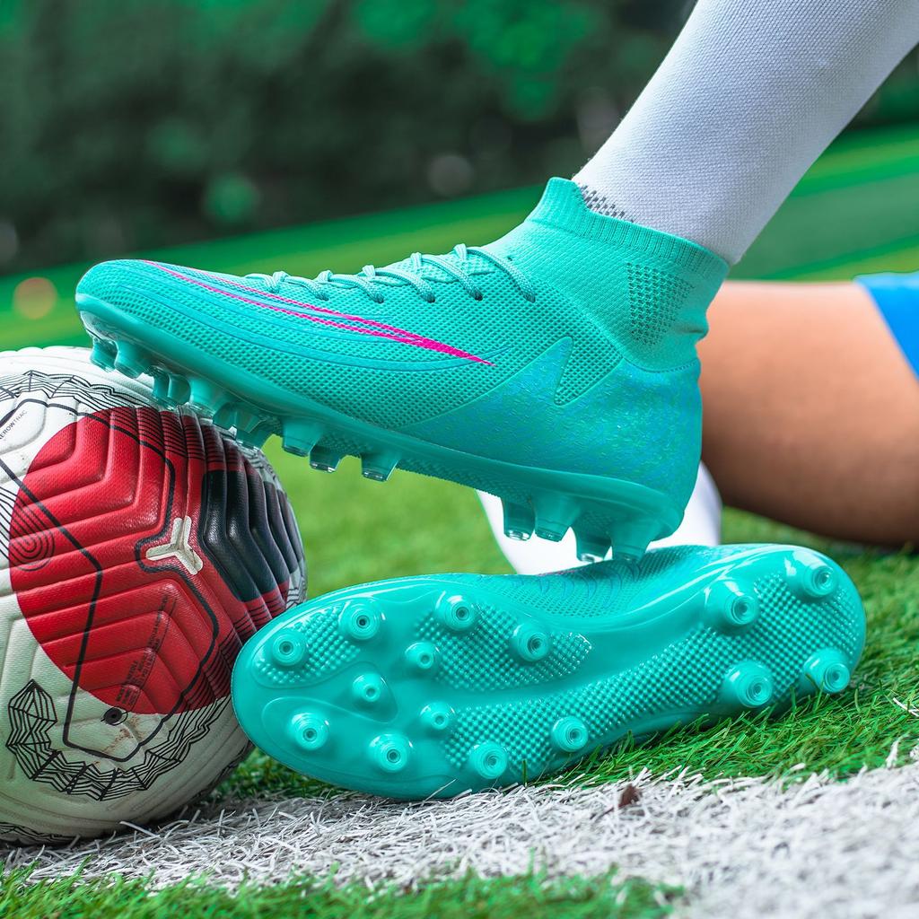 New Men's and Women's High-top Football Shoes with Broken Nails Children's Student Training Adult Long Nails Professional Competition