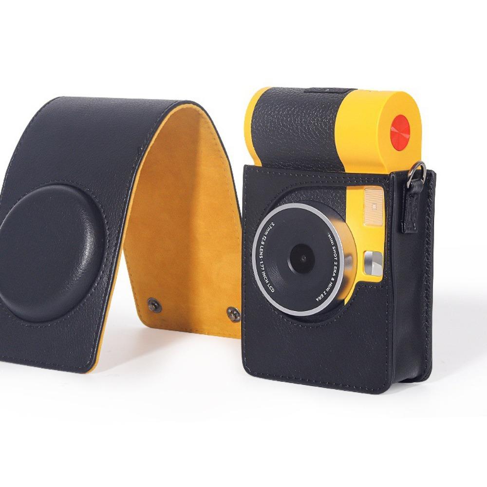

with Shoulder Strap Instant Camera Case PU Leather Anti Scratch Storage Bag Wear Resistant for Kodak Mini Shot 2 Era MS200 чёрный