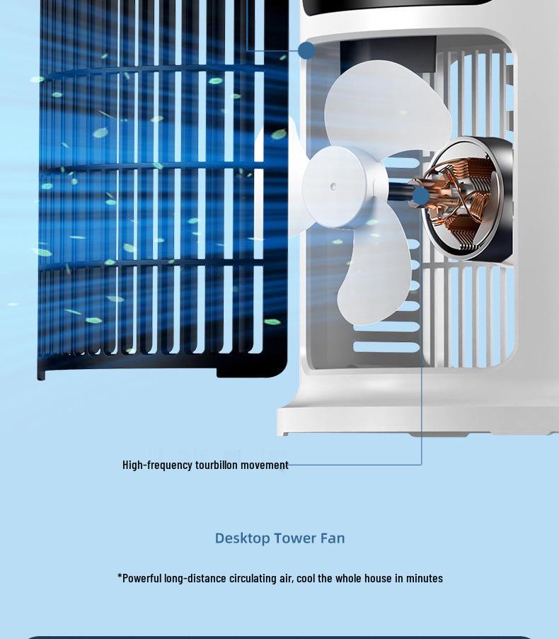 USB Desktop Mini Air Conditioner: Cooling Fan & Humidifier