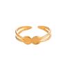 Women's Eco-friendly Titanium Steel Open Geometric Ring - Non-fading, Casual Fashion Accessory
