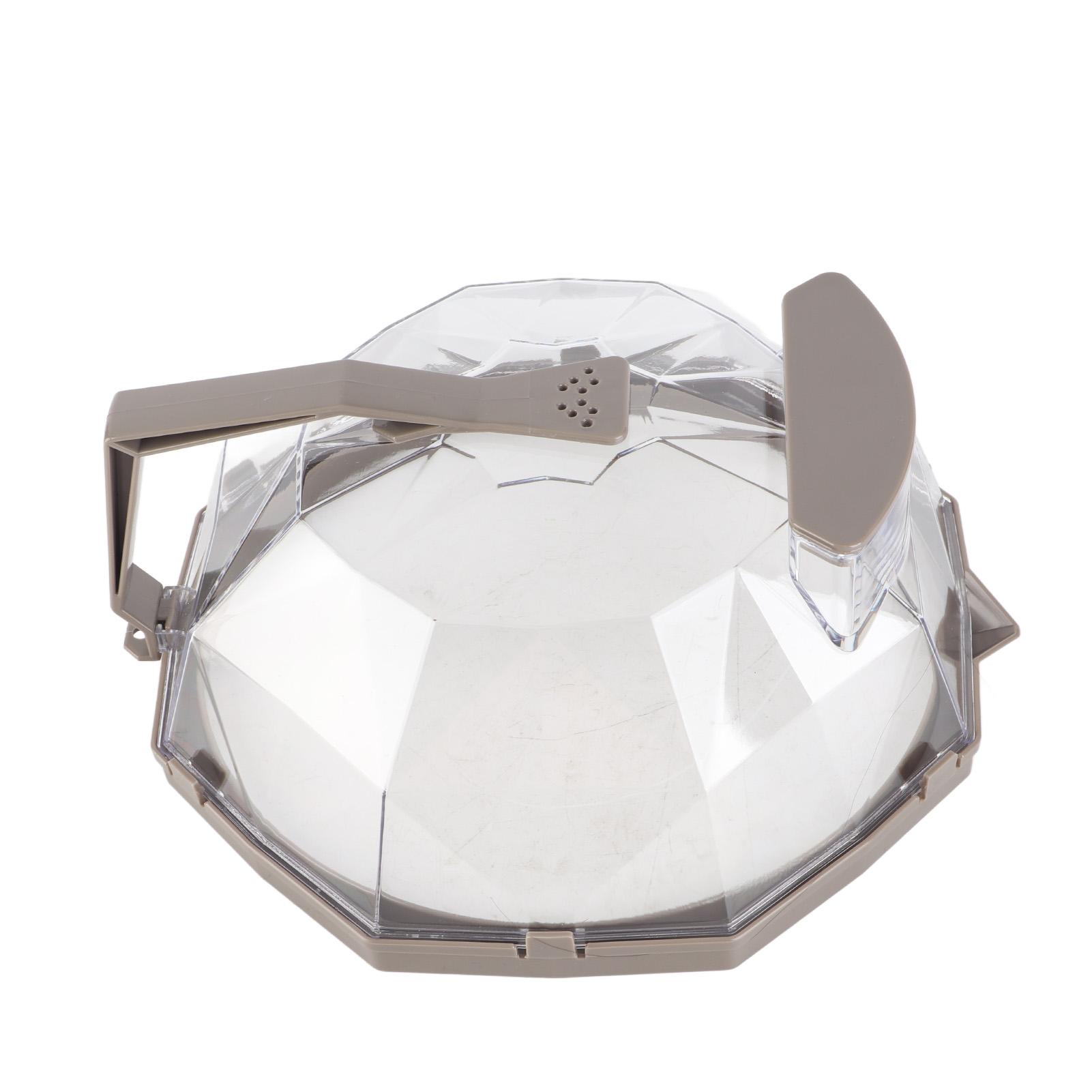 

Microwave Splash Heating Cover PC Food Splatter Guard with Extension Handle for Kitchen Cooking Brown кофейный