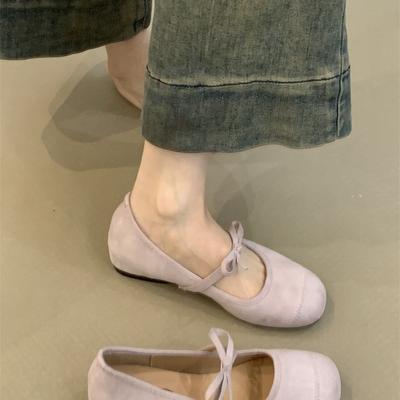 French Temperament Bow Inner Height-increasing Ballet Shoes 2025 Summer Gentle Fairy Style with Skirt Mary Jane Shoes
