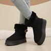 Thick-soled Warm Snow Boots for Women Fleece and Thickening for The Winter of 2025, Comfortable and Lightweight Stylish Belt Buckle Shoes