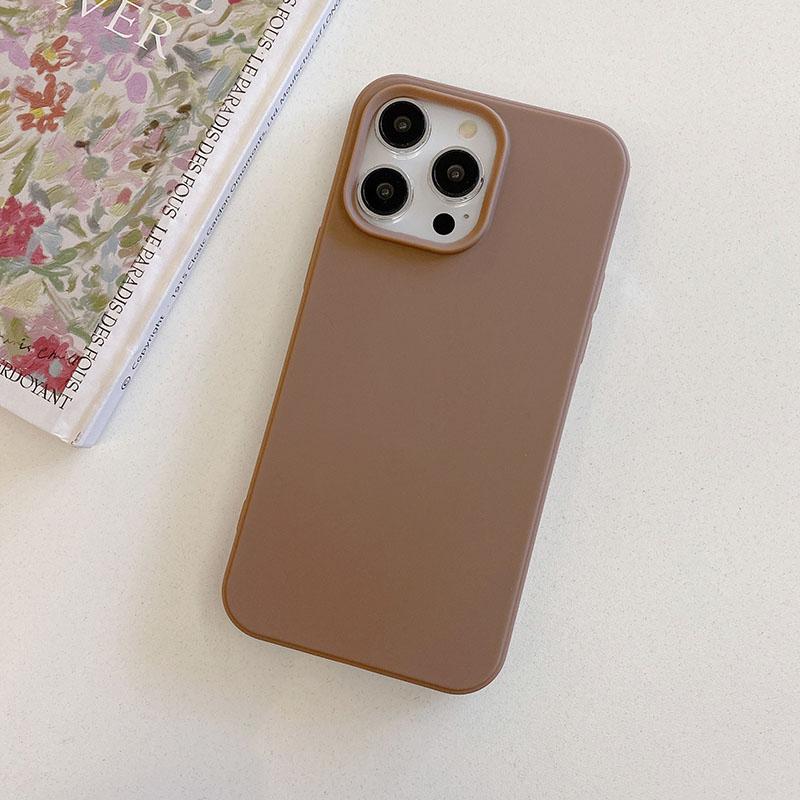 Luxury Frosted Soft Matte Silicone Solid Candy Case for iPhone 11 12 13 Mini 14 15 16 17 Pro Max X XS Max Shockproof Cover