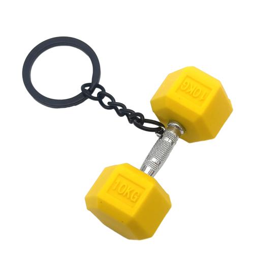 Mini Dumbbell Pendant Keychain Bag Cell Phone Wallet Durable Decorative Keyring Handbag Car Decoration Accessory