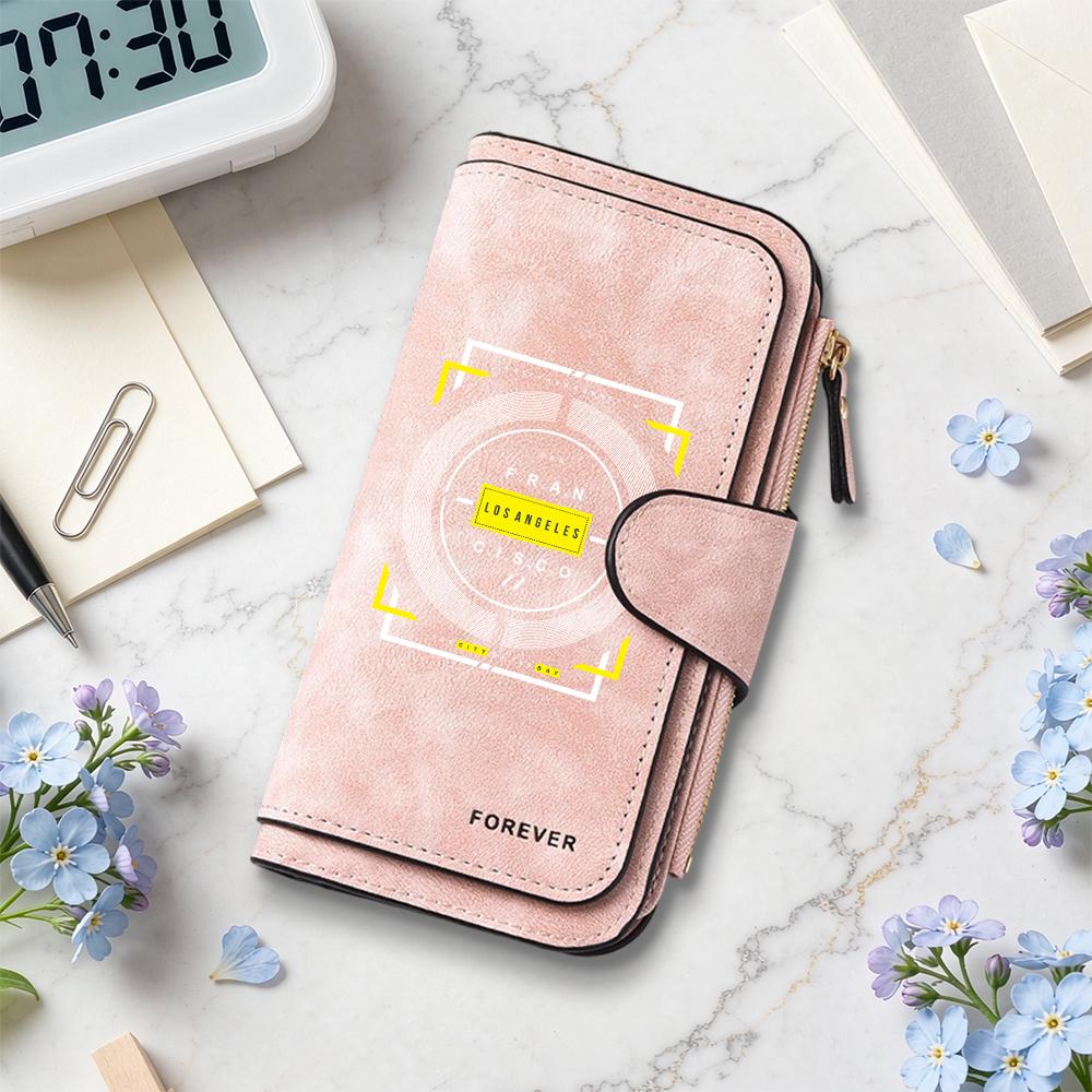 Stylish Printed Long Wallet Casual Fashion Portable Durable Multi Card Slot Daily Use Clutch