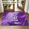 Crystal Velvet Square Rug Custom NameMelbourne Storm Pattern Non Slip Home Floor Decor Rug
