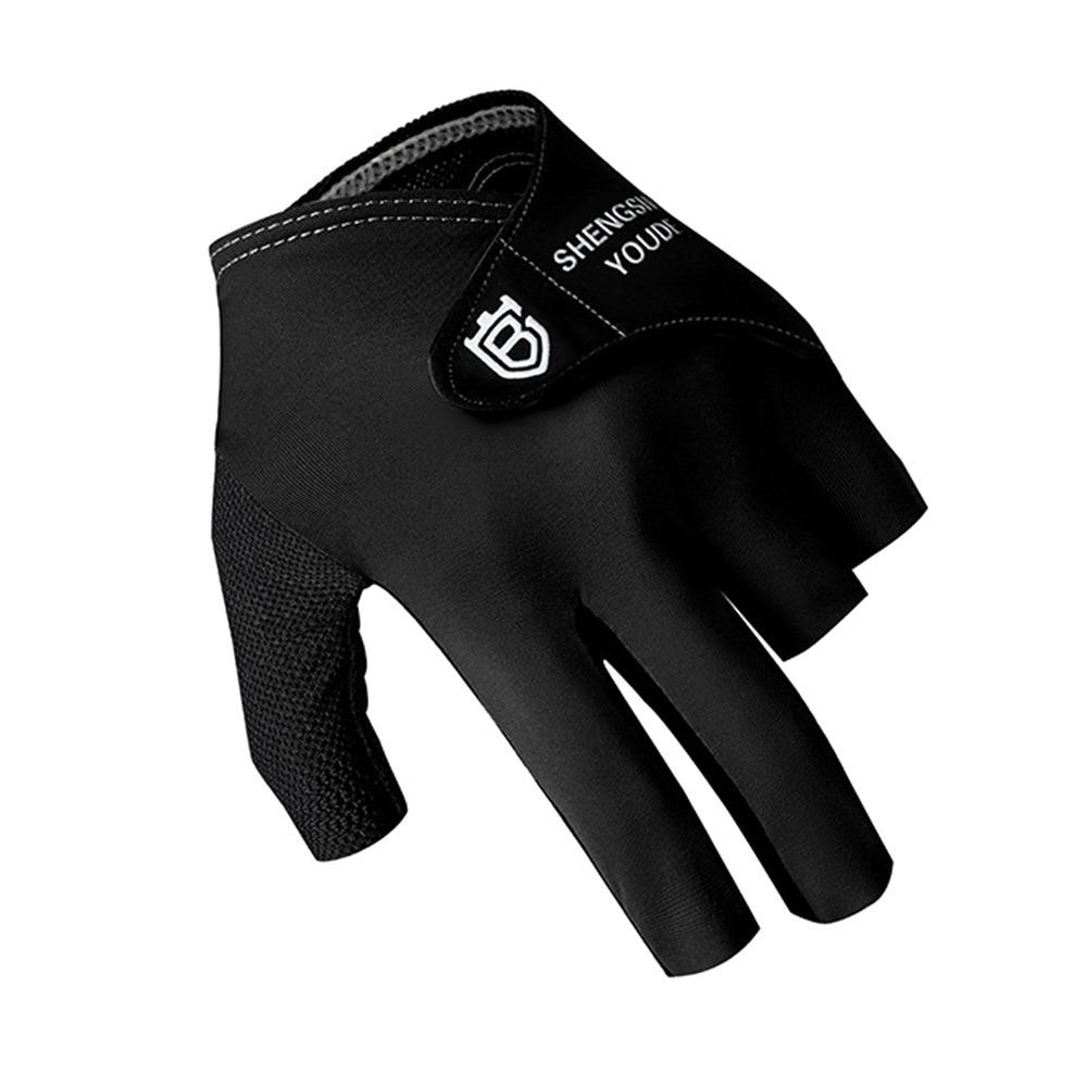 Left Hand Billiards Glove Non Slip Billiard Training Gloves Half Fingers Glove  Fitness Accessories