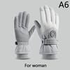 Winter Outdoor Snowboard Ski Riding Gloves Leather Non-Slip Touch Screen Waterproof Motorcycle Cycling Fleece Warm Riding Gloves