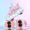 Children's Pulley Shoes 2025 Summer New Cute Fun Cartoon Girls Skates Four-wheel Mesh Sports Roller Skating Shoes