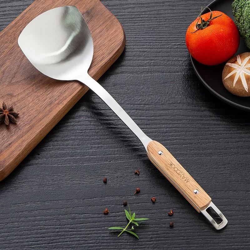 

MAXCOOK Wood Star Stainless Steel Frying Spatula