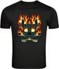Skull and Fire Flaming Demon Graphic T-Shirt
