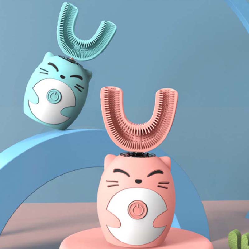 Electric Child Toothbrush Silicone Children's 360 Degrees Automatic USB Rechargeable Smart Kids Toothbrush U Shape