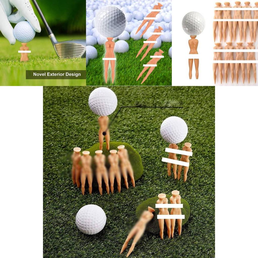 Premium Womens Golf Tees Flesh-colored Plastic Tees For Enhanced Golf Performance