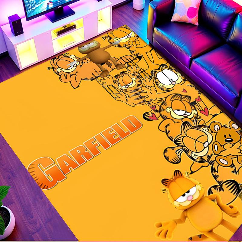 Garfield Print Rug, Washable Floor Carpet, For Entryway Dorm Laundry Room Office Study, Home Decor Birthday Christmas Gift