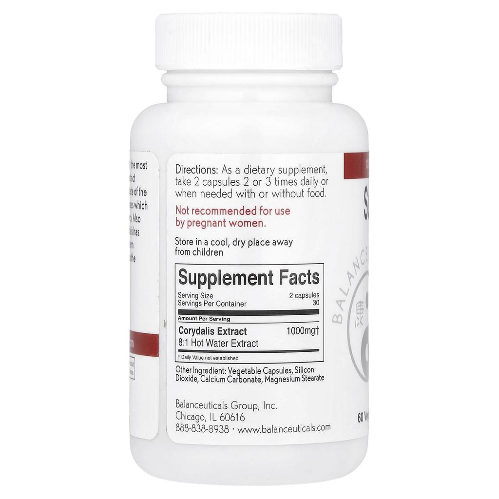 Super Corydalis™, 60 Veggie Capsules (500Mg Per Capsule)