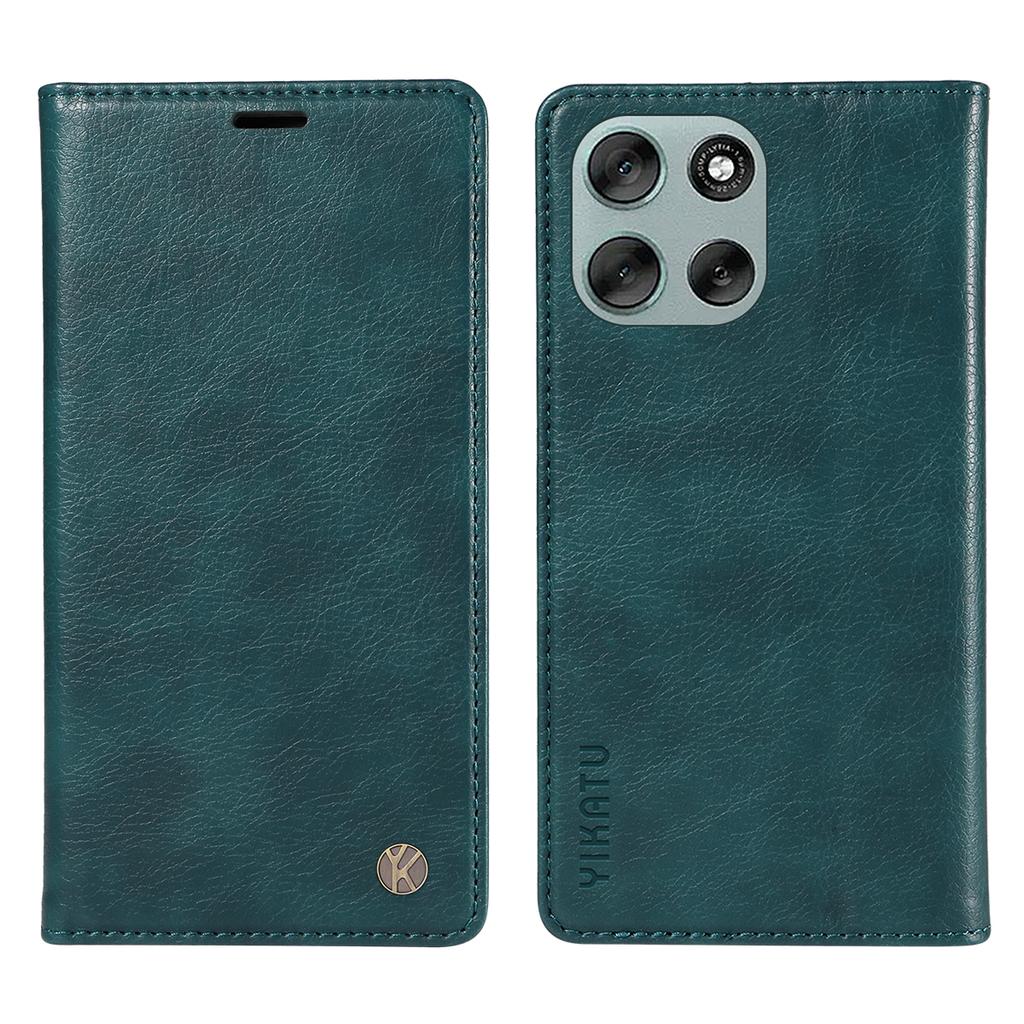 For Motorola Moto G56 5G Wallet Case YIKATU YK-006 Magnetic Closure Leather Phone Cover Litchi Texture