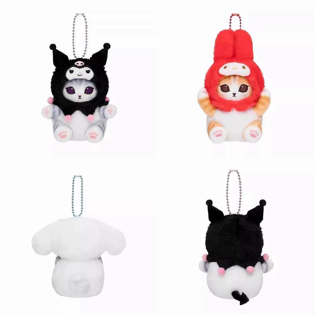 Adorabile Peluche Squalo Gatto Collab con Kuromi, Melody e Cinnamoroll 12cm