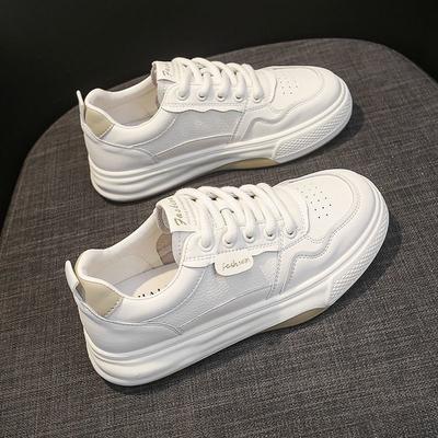 Spring Women's Shoes New Breathable White Shoes for Women Versatile Thick Sole Sports and Casual Board Shoes Trendy Shoes