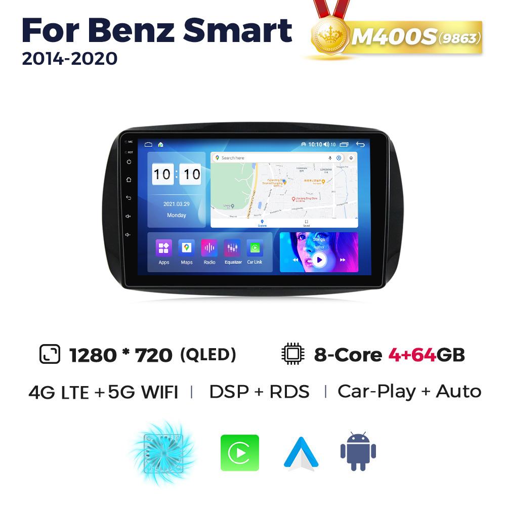 NaviFly Android Auto Carplay Smart System Car Radio For Mercedes Benz Smart 453 Fortwo 2014 - 2020 Multimedia Stereo Player GPS