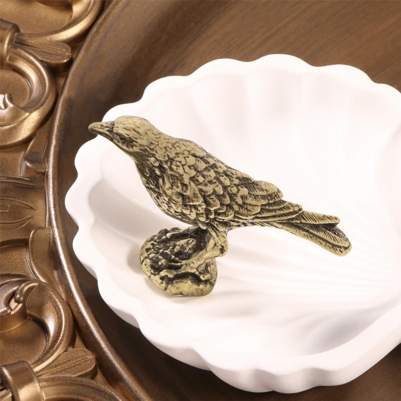 Animal Shelf Decors Accent,Ravens Figurines Tabletop Centerpieces for Home Decoration Retro Ravens Decorative Objects