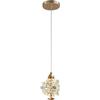 High-End French Floral Crystal Pendant Light for Bedroom or Hallway