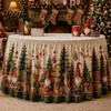 Festive Table Shield with Santa Skirt 70.9×29.5 Events Christmas for Holiday Inch Apron Gnome Reindeer