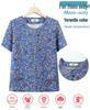 Set Pigiama Estivo Floreale con Pantaloncini e Cardigan per Donne Anziane
