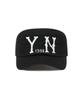 BEYOND CLOSET [Collection Line] Hand-Printed Washed Cotton Military Cap Black