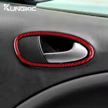 Real Soft Carbon Fiber Sticker For Seat Leon Altea 2005 2006 2007 2008 2009 2010 2011 2012 LHD RHD Car Door Handle Switch Trim.