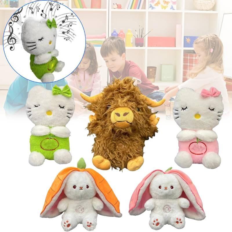 Adorable Kt Cat Breathing Plush Toy For Infants And Toddlers Soft Comforting Doll
