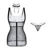 Man Yan See-Through Polka Dot Lace Camisole & Bodycon Mini Skirt