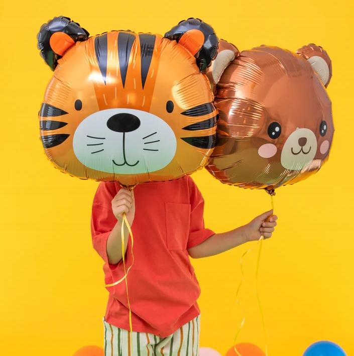 Balon Foliowy Miś Misio Głowa Zwierzęta Party 60Cm