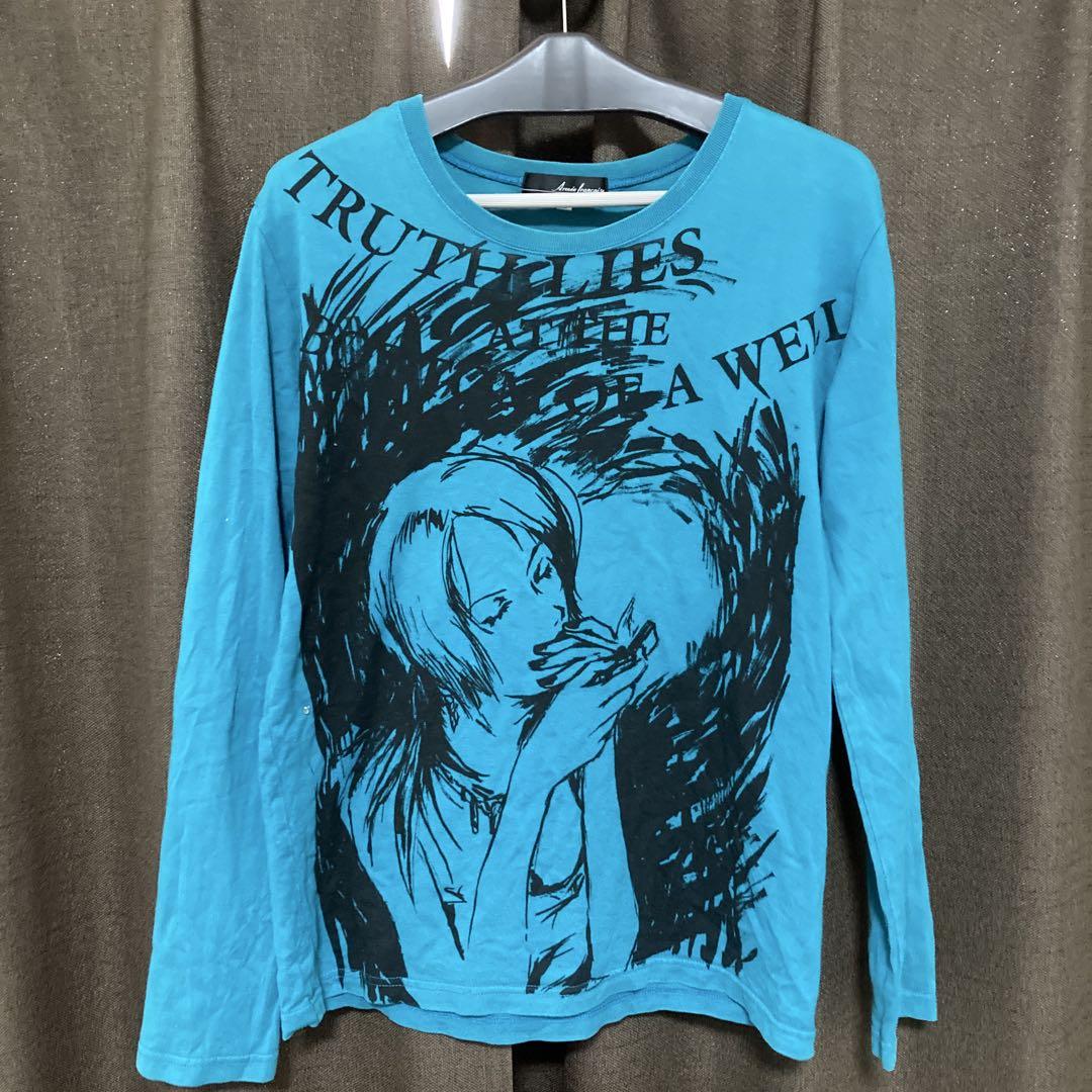 

[Б/У] 00-е y2k Футболка с длинным рукавом Smoking Girl Крой и шитье Гранж NANA Аниме