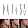 Drop Earrings Dangle Chic Sparkly Women Lady Stylish Elegant Jewelry Stud Long