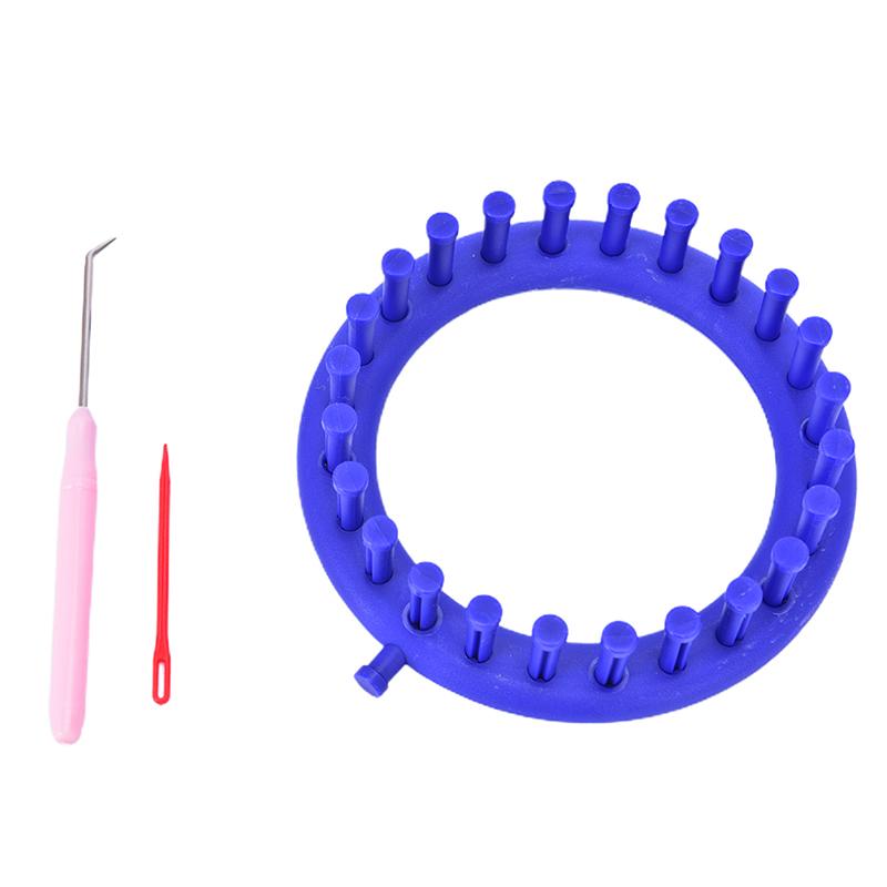 

4 размера круглый вязальный станок ткацкие станки Diy набор инструментов пластик круглый круг творческий шляпа свитер синий