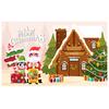 Xmas Tree Santa Claus Banner Background Party Decoration Vibrant Color Wear Resistant Christmas Backdrop Banner
