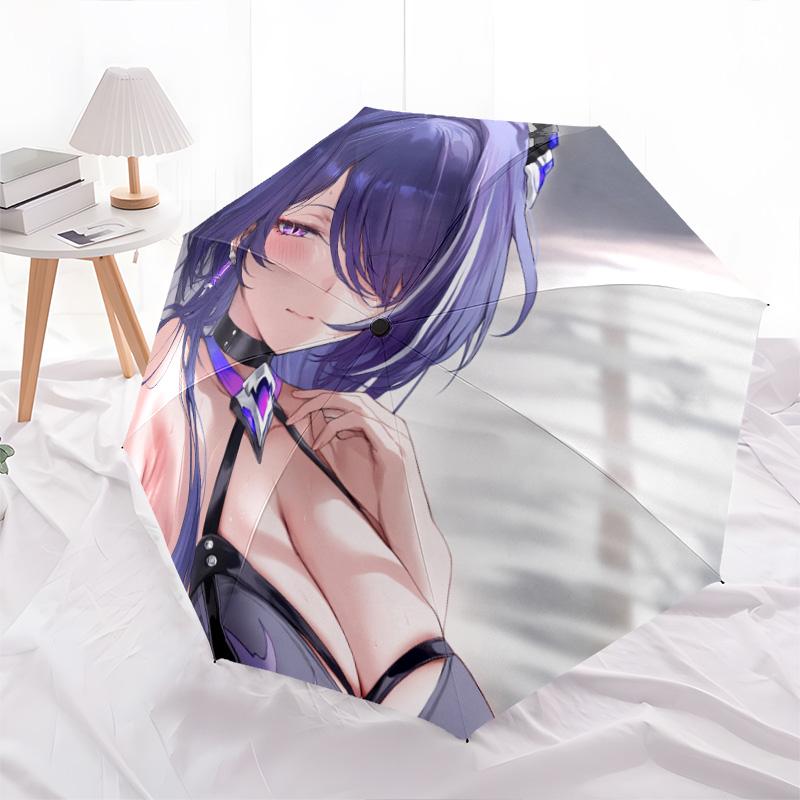 

Clorinde pattern, automatic folding umbrella, portable and foldable design, 8 ribs, a Christmas or birthday gift.