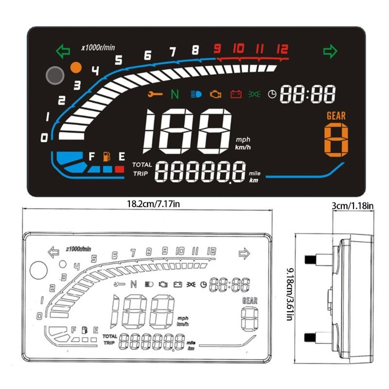 Digital Display Speedometer Odometer Dashboard Suitable for CM125 CM150 CM250 Waterproof Motorbike Instrument Tachometer