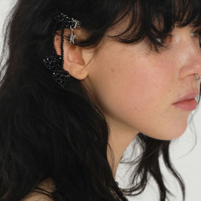 

Eireve CHERRYx2 BEADED HAIR CLIP (BLACK) black