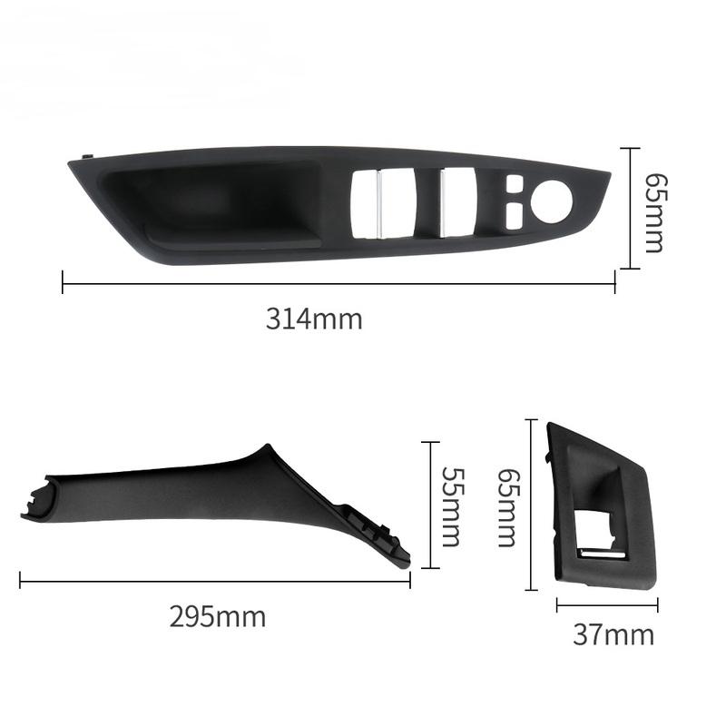 LHD RHD 7 PCS Car Interior Door Handle Pull Cover Trim 7PCS 1 Set For BMW 5 Series F10 F18 523 525 528