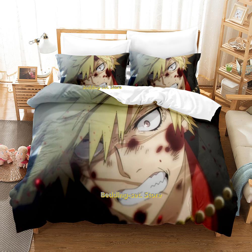 Comforter Hell'S Paradise Gabimaru & Sagiri Bedding Set Cartoon Anime Three-Piece Set Adult Kid Bedroom Three-Piece Suits Roupas De C