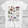 Wild Mushroom T Shirt British Wild Mushrooms Vintage Cool Gift Tee M394