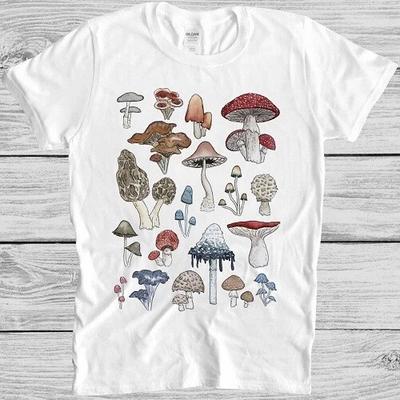 Wildpilz T-Shirt Britische Wildpilze Vintage Cooles Geschenk T-Shirt M394