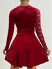 2025 Autumn/Winter V-neck Sequin Waist-cinching Short Dress - One Size in Stock